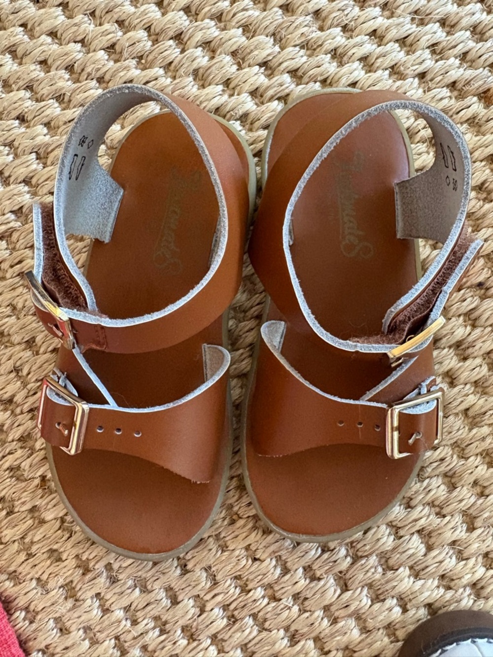 Footmates Kids Brown Leather Buckle Sandals